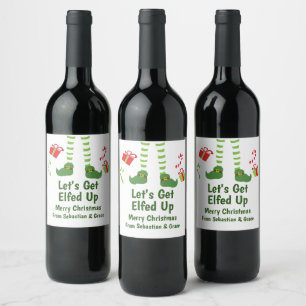 Etiqueta Para Botella De Vino Hagamos que los Navidades mayores se aburran del h