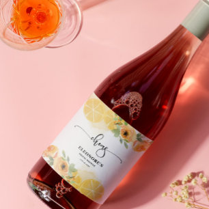 Etiqueta Para Botella De Vino Halló su ducha de novia con barritas de hielo