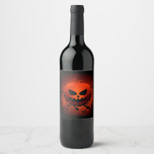 Etiqueta Para Botella De Vino Halloween/Calabaza/otoño/otoño