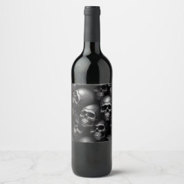 Etiqueta Para Botella De Vino Halloween de escaramuzas