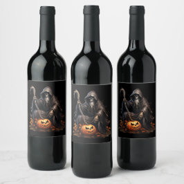Etiqueta Para Botella De Vino Halloween Getränkeetiketten