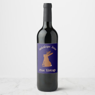 Etiqueta Para Botella De Vino Halloween Jackalope Trick o Tret Personalizado