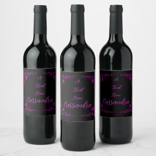 Etiqueta Para Botella De Vino Halloween Veneno Púrpura Personalizado