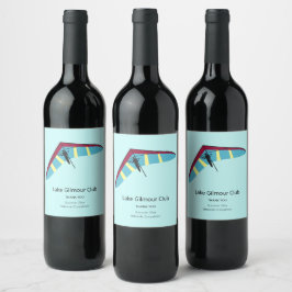Etiqueta Para Botella De Vino Hang Gliding
