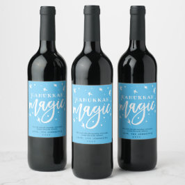 Etiqueta Para Botella De Vino Hanukkah Magic | Regalo de clientes vecinos y
