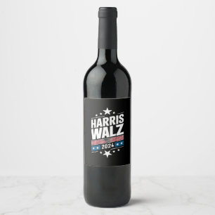 Etiqueta Para Botella De Vino Harris Waltz 2024 Kamala Harris Tim Waltz 2024