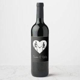 Etiqueta Para Botella De Vino Hasta La Muerte, Esbozo De Pieza Sello De Vino Bla