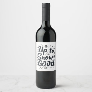 Etiqueta Para Botella De Vino Hasta la nieve buena divertida navidad copo de nie