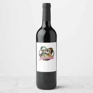 Etiqueta Para Botella De Vino Hasta que la muerte nos haga parte de Valentine Sk