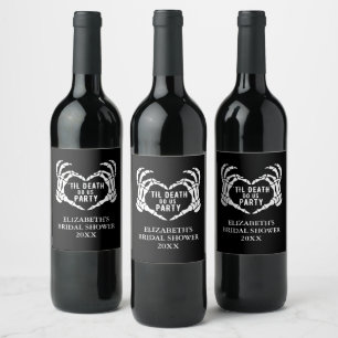 Etiqueta Para Botella De Vino Hasta que la muerte nos separe Fiesta de Despedida