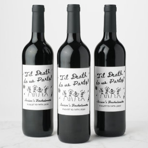 Etiqueta Para Botella De Vino Hasta que la Muerte nos Separe Fin de Semana de So