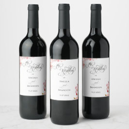 Etiqueta Para Botella De Vino Hawthorne Calligraphy 