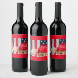 Etiqueta Para Botella De Vino Haz que la paternidad sea grande otra vez Trump