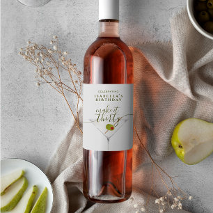 Etiqueta Para Botella De Vino Hazlo Treinta Martini 30 Fiesta de cumpleaños
