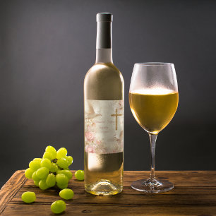 Etiqueta Para Botella De Vino Heaveny Rubor & Gold Quince, personalizado