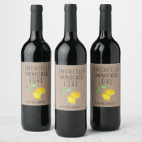 Hecho a mano con amor Limoncello Acuarela Limones