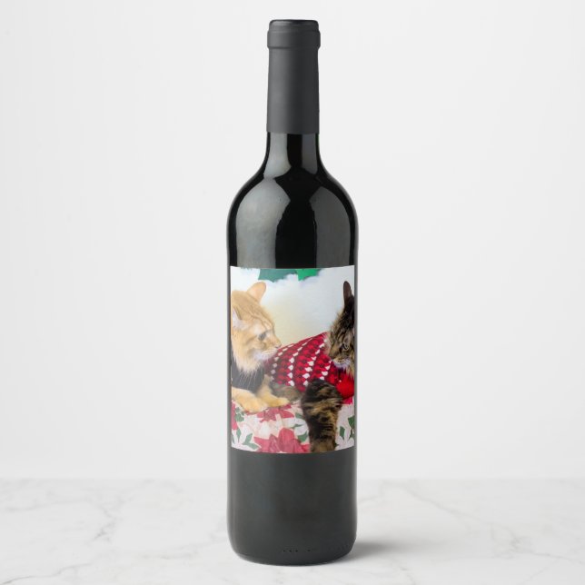 Etiqueta Para Botella De Vino Hermanos (Anverso)