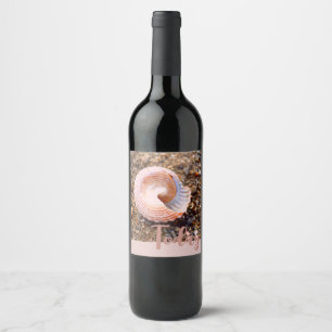 Etiqueta Para Botella De Vino Hermosa concha de mar en la celebración de hoy en
