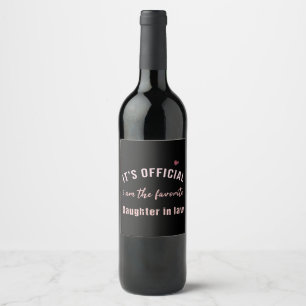 Etiqueta Para Botella De Vino Hija De La Ley Navidades De Cumpleaños De Mor