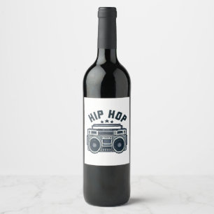Etiqueta Para Botella De Vino Hip hop