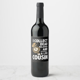 Etiqueta Para Botella De Vino Historiador de Genealogía I Recopilo Parientes Mue