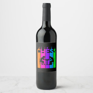 Etiqueta Para Botella De Vino Hobby De Burbuja De Ajedrez Y Idea De Regalo Depor
