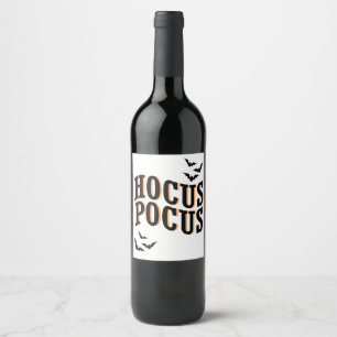 Etiqueta Para Botella De Vino Hocus Pocus Spooky Cute Witeen Halloween