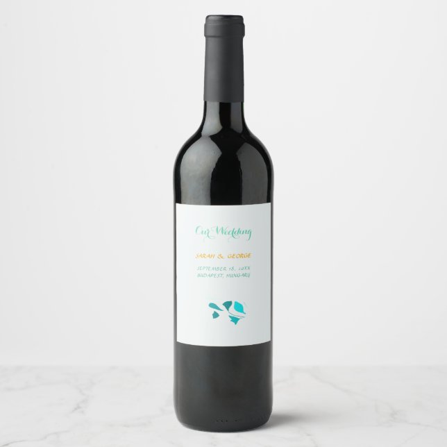 Etiqueta Para Botella De Vino Hojas de eucalipto (Anverso)