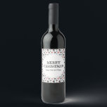 Etiqueta Para Botella De Vino Holly Berries Merry Christmas Name Gift<br><div class="desc">Navidades de bayas y  de bayas rojas con botellas de vino con el texto "Feliz Navidad desde TU NOMBRE". Póngase en contacto con nosotros para obtener ayuda sobre la personalización o para solicitar productos de correspondencia o coordinación.</div>