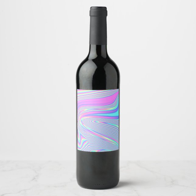 Etiqueta Para Botella De Vino Holográfico (Anverso)