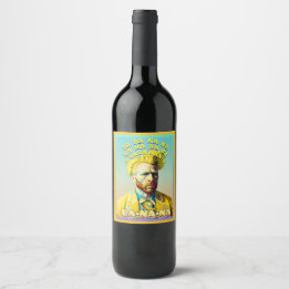 ETIQUETA PARA BOTELLA DE VINO HOMBRE PLÁTANO