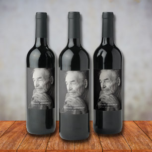 Etiqueta Para Botella De Vino Homenaje conmemorativo o funeral de fotos Keepsake