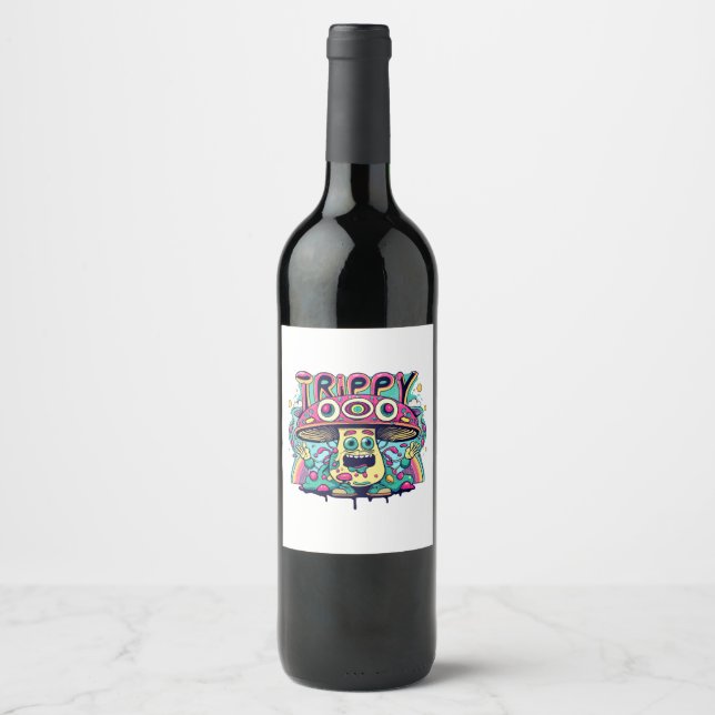Etiqueta Para Botella De Vino Honor Trippy (Anverso)