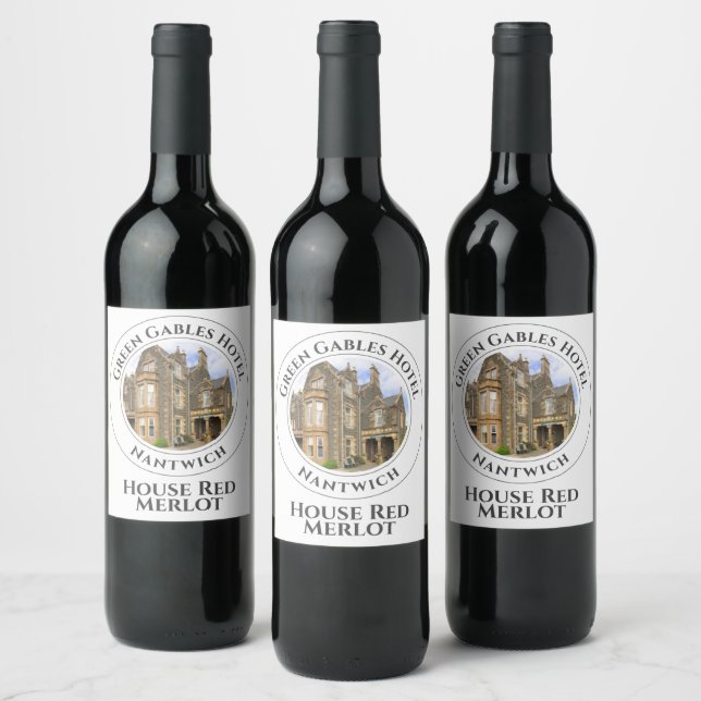 Etiqueta Para Botella De Vino Hotel Branded (Botellas)