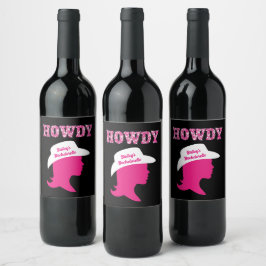Etiqueta Para Botella De Vino Howdy Nashville Bachelorette