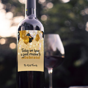 Etiqueta Para Botella De Vino Hoy Tenemos Una Buena Razón Para Celebrar La Moder
