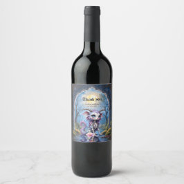 Etiqueta Para Botella De Vino Huesos iluminados por la luna – Guardián de los su
