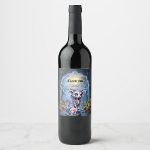 Etiqueta Para Botella De Vino Huesos iluminados por la luna – Guardián de los su