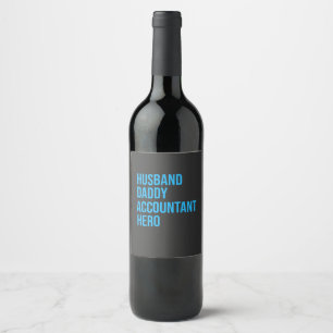 Etiqueta Para Botella De Vino Husband Daddy Accountant