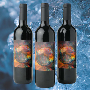 Etiqueta Para Botella De Vino Ilustración de esfera