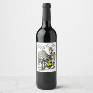 Etiqueta Para Botella De Vino Ilustracion para montar en bicicleta