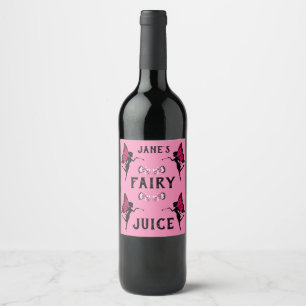 Etiqueta Para Botella De Vino Impresión de patrón de princesa de hadas