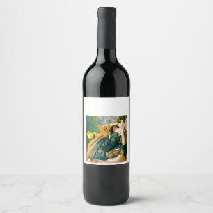 Etiqueta Para Botella De Vino Impresión de retratos de moda de los años 50