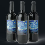 Etiqueta Para Botella De Vino Impresionismo Vincent Van Gogh Starry Starry Night<br><div class="desc">El impresionismo Vincent Van Gogh Starry Night Meaning Famous Visual Arts Design presenta un gran ejemplo de arte expresionista. Este impresionismo Vincent Van Gogh Starry Night, que significa diseño de artes visuales famosas, refleja la esencia del artista y el periodo de tiempo creado en 2014. Perfecto para los amantes del...</div>