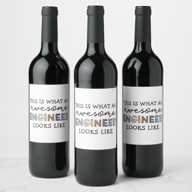 Etiqueta Para Botella De Vino Ingeniero ingeniero gracioso | Ingeniería (Botellas)