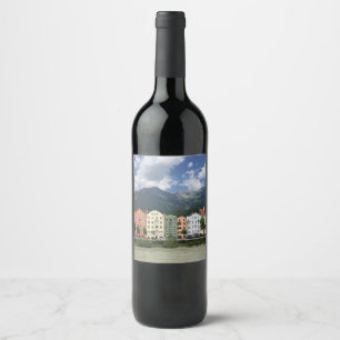 Etiqueta Para Botella De Vino Innsbruck Ciudad austriaca del Tirol