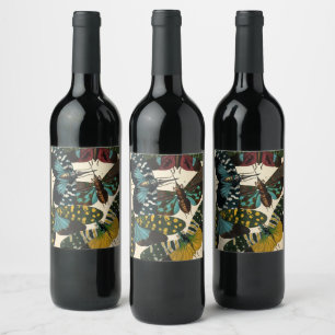Etiqueta Para Botella De Vino Inseces, insectos, placa Nº 16, por E. A. Seguy
