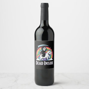 Etiqueta Para Botella De Vino Interior muerto