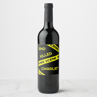 Etiqueta Para Botella De Vino Intriga de conspiración curiosidad ¿QUIÉN MATÓ A C
