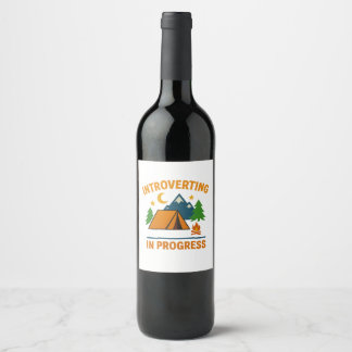Etiqueta Para Botella De Vino Introvirtiendo en Progreso | Etiqueta de vino pers